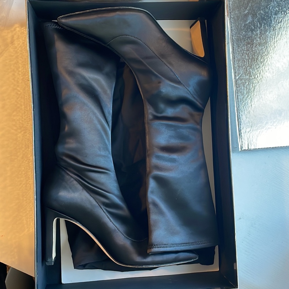 Sigerson Morrison Stretch Satin Boots - Women’s 8.5 - Picture 7 of 7